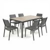 Porto Nova Prime 160 6+1 kerti bútor garnitúra szett kőris-grafit