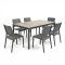 Porto Nova Prime 160 6+1 kerti bútor garnitúra szett kőris-grafit