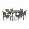 Porto Nova Prime 160 6+1 kerti bútor garnitúra szett dió-grafit