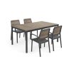 Porto Nova 160 4+1 kartámaszos kerti bútor garnitúra szett dió-grafit