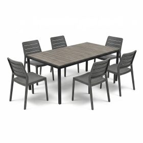 Porto Nova Prime 200 6+1 kerti bútor garnitúra szett dió-grafit