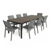 Porto Nova Prime 200 8+1 kerti bútor garnitúra szett dió-grafit