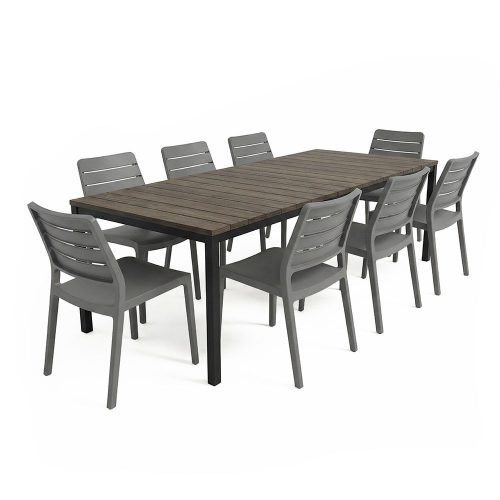 Porto Nova Prime 200 8+1 kerti bútor garnitúra szett dió-grafit