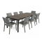 Porto Nova Prime 200 8+1 kerti bútor garnitúra szett dió-grafit