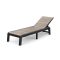 Porto műanyag kerti napozóágy párna nélkül kőrisfa-grafit