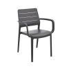 Porto kartámaszos műanyag kerti szék grafit