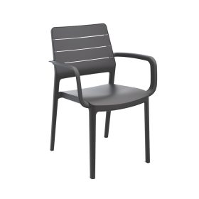 Porto kartámaszos műanyag kerti szék grafit