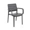 Porto kartámaszos műanyag kerti szék grafit