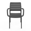 Porto kartámaszos műanyag kerti szék grafit