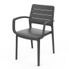 Porto kartámaszos műanyag kerti szék grafit