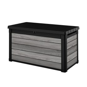 Decocoat műanyag kerti lád 380 l viharszürke