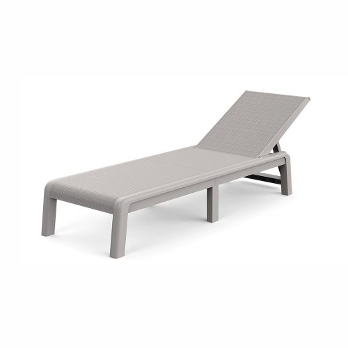 Atlas műanyag kerti napozóágy párna nélkül bézs