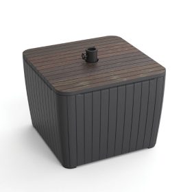 Deco Luzon műrattan napernyőtartós kerti asztal