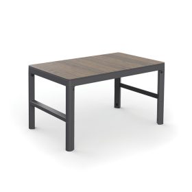 Deco lyon állítható magasságú műanyag kerti asztal dió-grafit