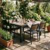 Deco Lyon 4+1 kartámaszos kerti bútor garnitúra szett dió-grafit