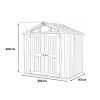 Stronghold 8x6 műanyag kerti ház szürke-fekete