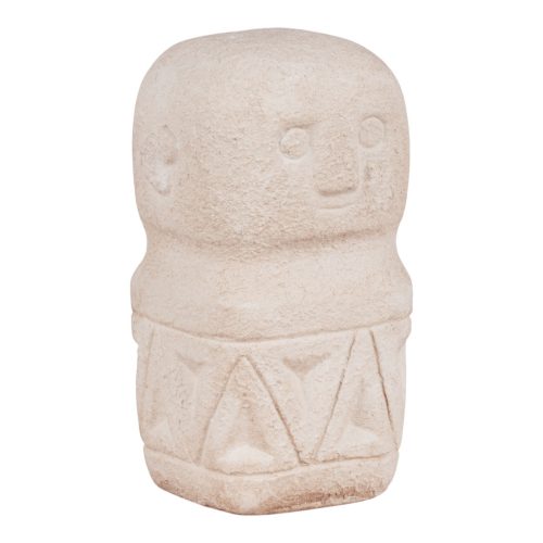 Asztali dekoráció, cement, bézs, 5,5x5,5x10 cm