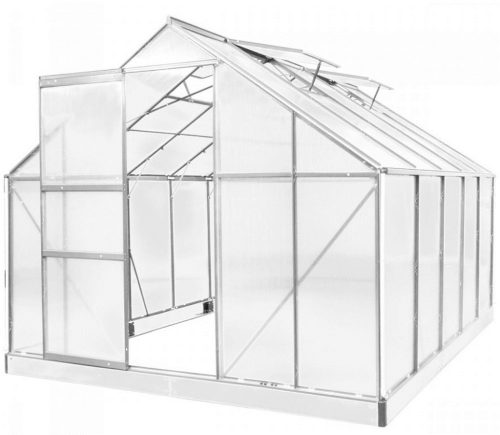 Polikarbonát üvegház 250 x 310 x 124-205 cm