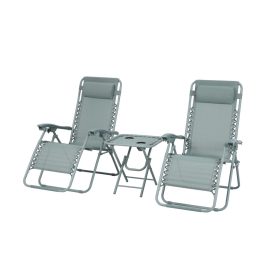 Delux 2x nyugágy és asztal szett zöld V2