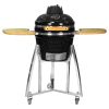Kamado kerámia grill polcokkal és állvánnyal 32,5 cm