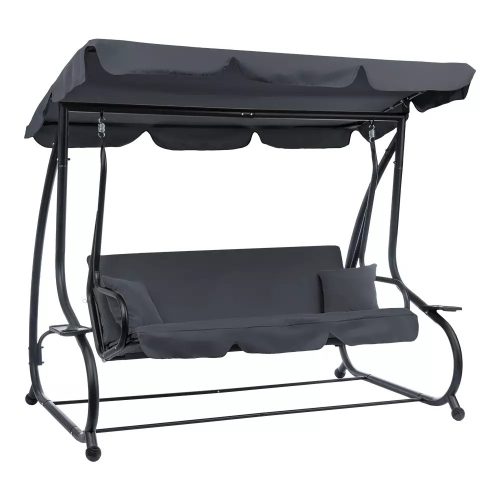 Pegi kerti hintaágy szürke