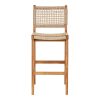 Derby bárszék, teak fa/polyrattan, natúr