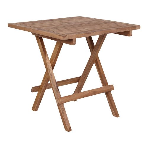 Bilbao kisasztal, teak fa, natúr, 50x50x50 cm