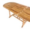 Salamanca bővíthatő étkezőasztal, teak fa, natúr, 90x180/240x75 cm