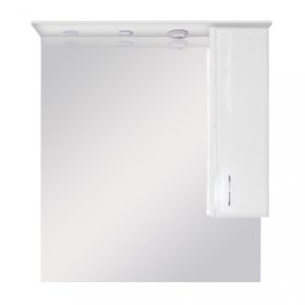 Bianca Plus 85 fürdőszoba bútor felsőszekrény, magasfényű fehér színben, jobbos nyitásirány