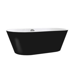 Noa szabadon álló fürdőkád 170x75x56 cm fekete