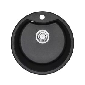 Dorin kerek egy medencés gránit mosogató fekete
