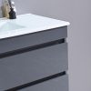 Cube 100 alsó fürdőszobabútor kerámia mosdóval 2 fiókos antracit szürke