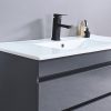 Cube Fürdőszobabútor 100 cm kerámia mosdóval 2 fiókos tükörrel 60x100 cm antracit szürke