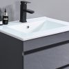 Cube 60 alsó fürdőszobabútor kerámia mosdóval 2 fiókos antracit szürke
