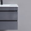 Cube 80 alsó fürdőszobabútor kerámia mosdóval 2 fiókos antracit szürke