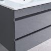Cube 80 alsó fürdőszobabútor kerámia mosdóval 2 fiókos antracit szürke
