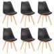 Silla étkezőszék 6 db fekete színben