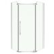 Glasgow 80x100 cm szögletes aszimmetrikus zuhanykabin zuhanytálca nélkül