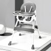 Gyerek etetőszék tálcával és kosárral 5 pontos biztonsági övvel szürke