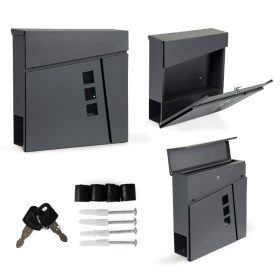 Postaláda horganyzott acélból újságtartóval antracit