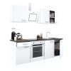 Yorki 210 konyhabútor fehér korpusz,selyemfényű fehér fronttal alsó sütős elemmel