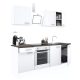 Yorki 210 konyhabútor fehér korpusz,selyemfényű fehér fronttal alsó sütős elemmel