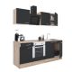 Yorki 210 konyhabútor sonoma tölgy korpusz,selyemfényű antracit fronttal alsó sütős elemmel
