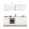Yorki 210 konyhabútor sonoma tölgy korpusz,selyemfényű fehér fronttal alsó sütős elemmel