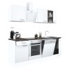 Yorki 220 konyhabútor fehér korpusz,selyemfényű fehér fronttal alsó sütős elemmel