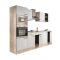 Yorki 270 konyhabútor sonoma tölgy korpusszal, selyemfényű fehér fronttal