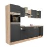 Yorki 280 konyhabútor sonoma tölgy korpusszal, selyemfényű antracit fronttal