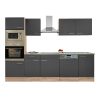 Yorki 280 konyhabútor sonoma tölgy korpusszal, selyemfényű antracit fronttal