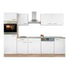 Yorki 280 konyhabútor sonoma tölgy korpusszal, selyemfényű fehér fronttal