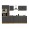 Yorki 300 konyhabútor sonoma tölgy korpusz,selyemfényű antracit fronttal